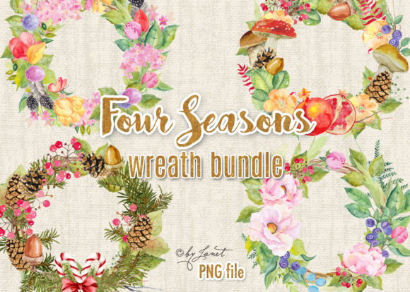 Four Seasons - Watercolor Wreath: A Designer's Review