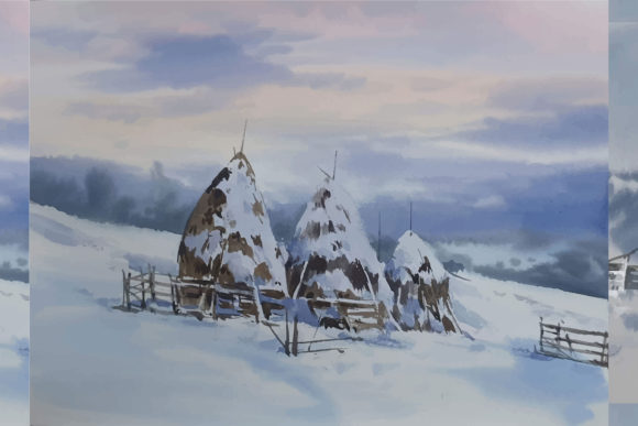 Hand Drawn Watercolor Landscape Illustrations