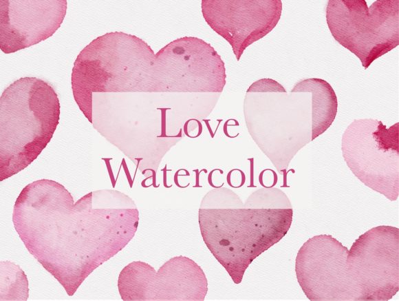 Love Watercolor Png and Illustrations
