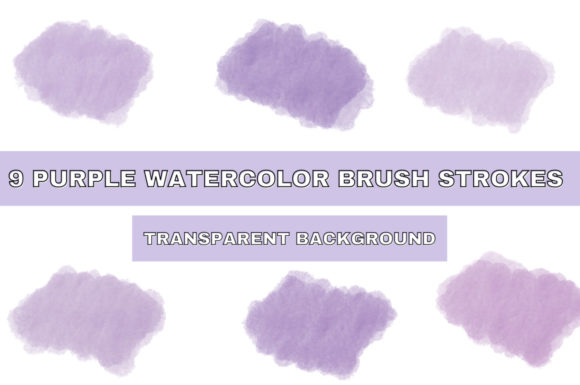 Purple Watercolor Brush Stroke Cliparts and Illustrations