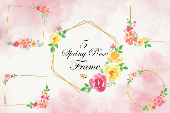 Review: Watercolour Spring Rose Floral Frame for Embroidery