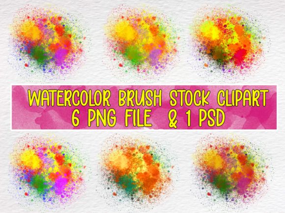 Watercolor Brush Stock Clipart Vol.3 and Illustrations