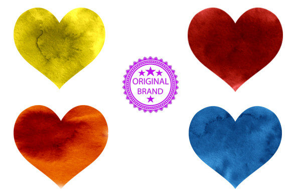 Watercolor Heart PNG Clip Art and Illustrations