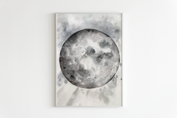 Watercolor Moon Poster & Illustrations Review